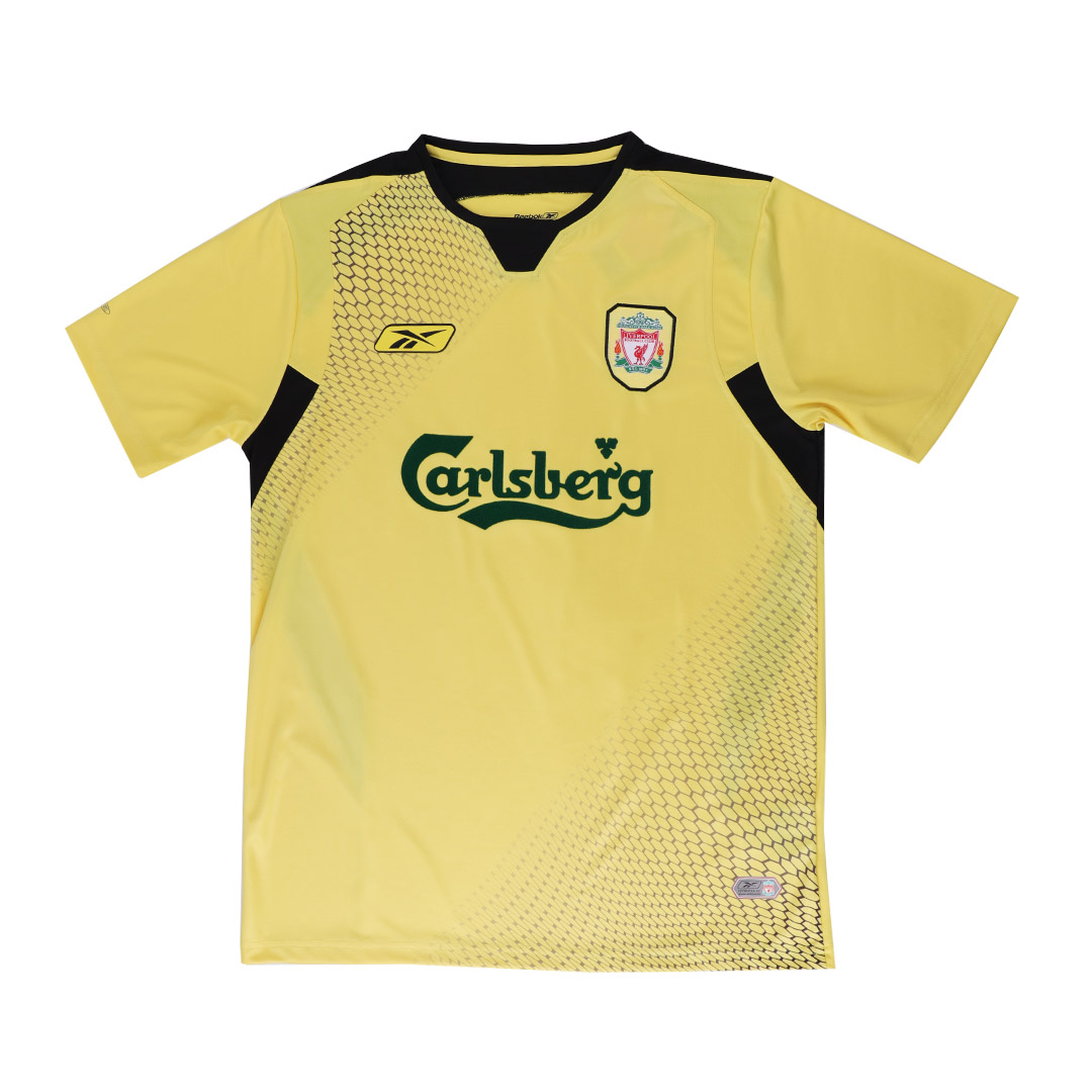 04 05 Liverpool Away Yellow Retro Soccer Jerseys Shirt Liverpool Elmontsoccershop