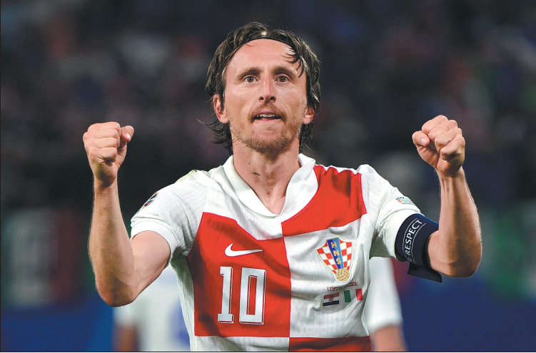 Goal-den oldie: Modric sets Euro record - Chinadaily.com.cn